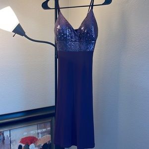 Pop of sequins purple dress